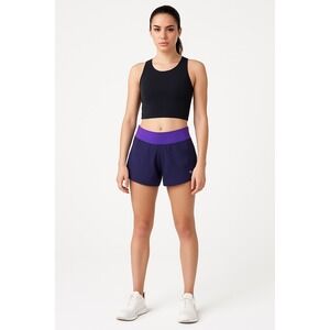 Lululemon Turbo Run Shorts‎ Womens 4 Dense Purple Zip Pocket Lined Athletic Y2K